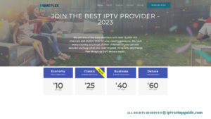 Homeplex IPTV Homepage