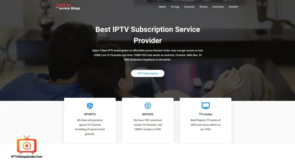 IPTV Service Shop Homepage