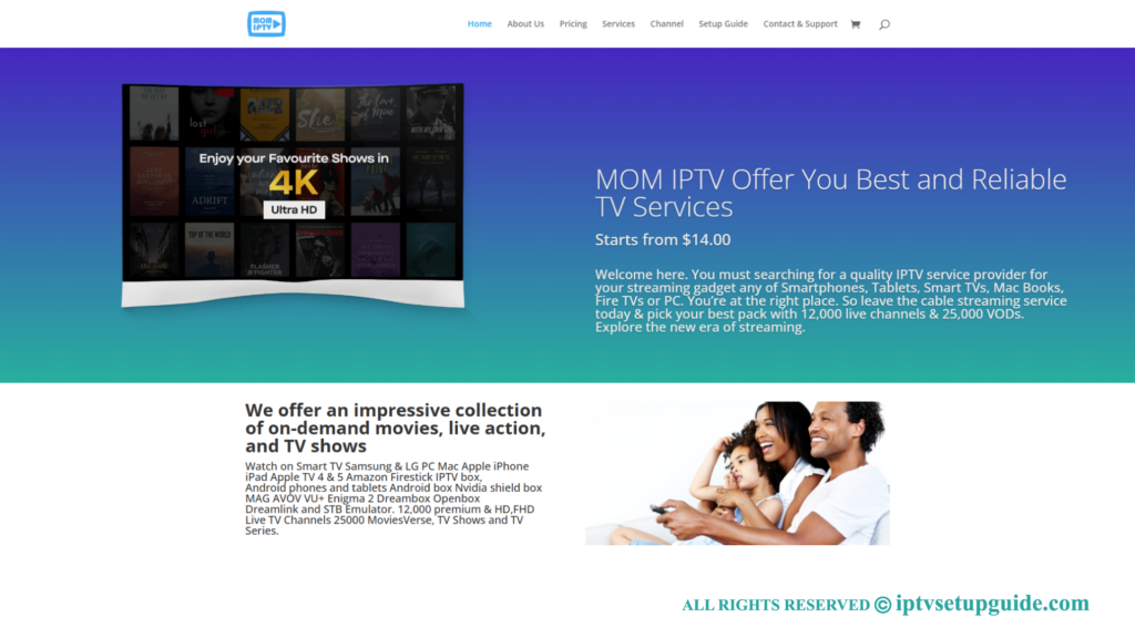 Mom IPTV for Premium Services