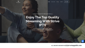 Strive IPTV Homepage