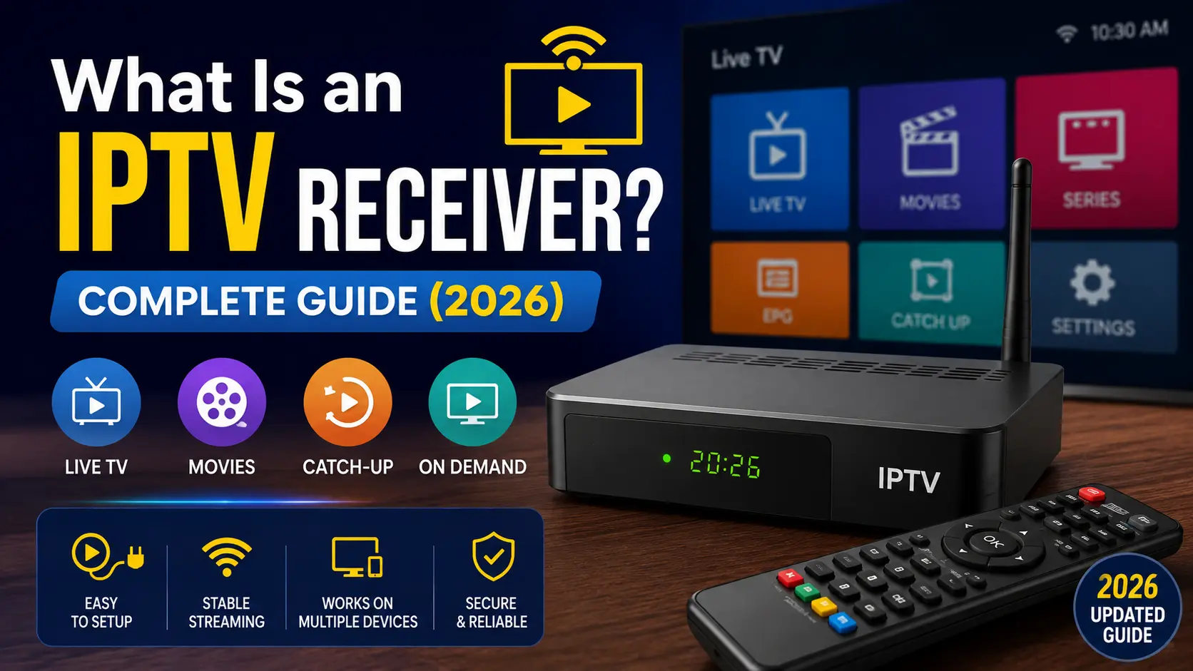 What is an IPTV receiver? Complete guide to IPTV receivers and set-top boxes in 2026