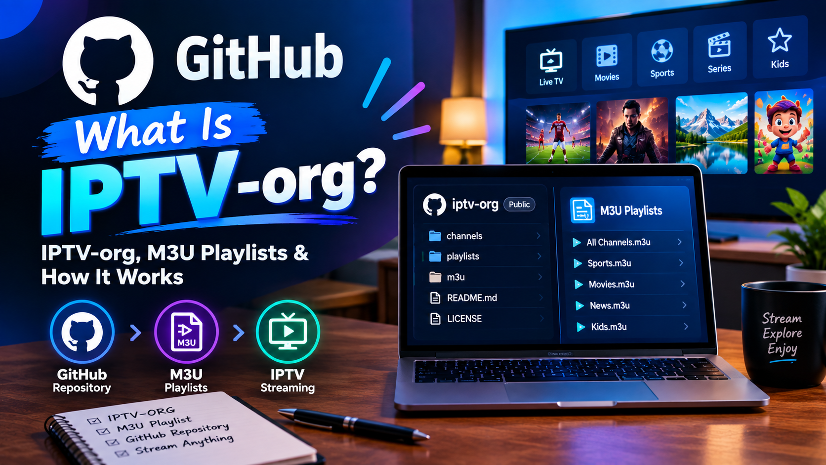 What Is IPTV GitHub IPTV-org, M3U Playlists & How It Works