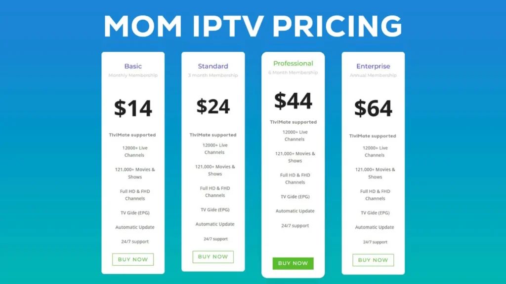MomIPTV Pricing Plan