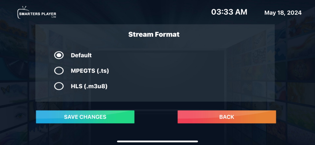 Stream Format