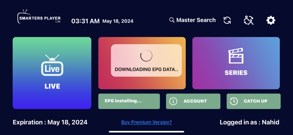 Downloading EPG Data 
