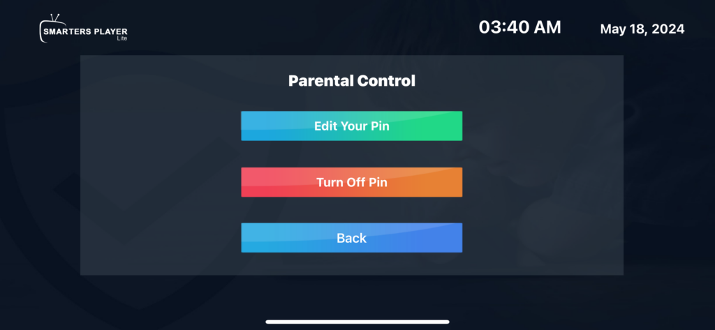 Parental Control Settings