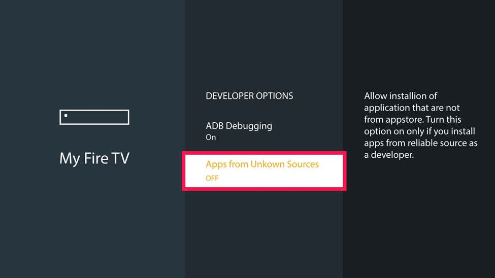 Apps from Unknown Source on Firestick
