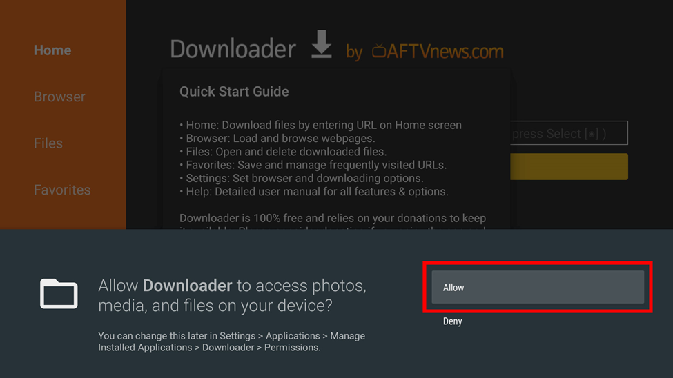 Allow Downloader App on Firestick