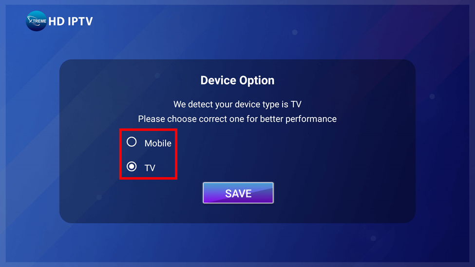 App's Device Option on Firestick