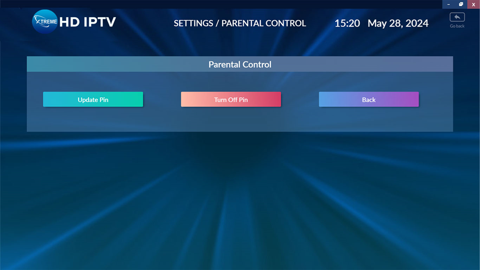 Xtreme HD IPTV - Parental Control Settings