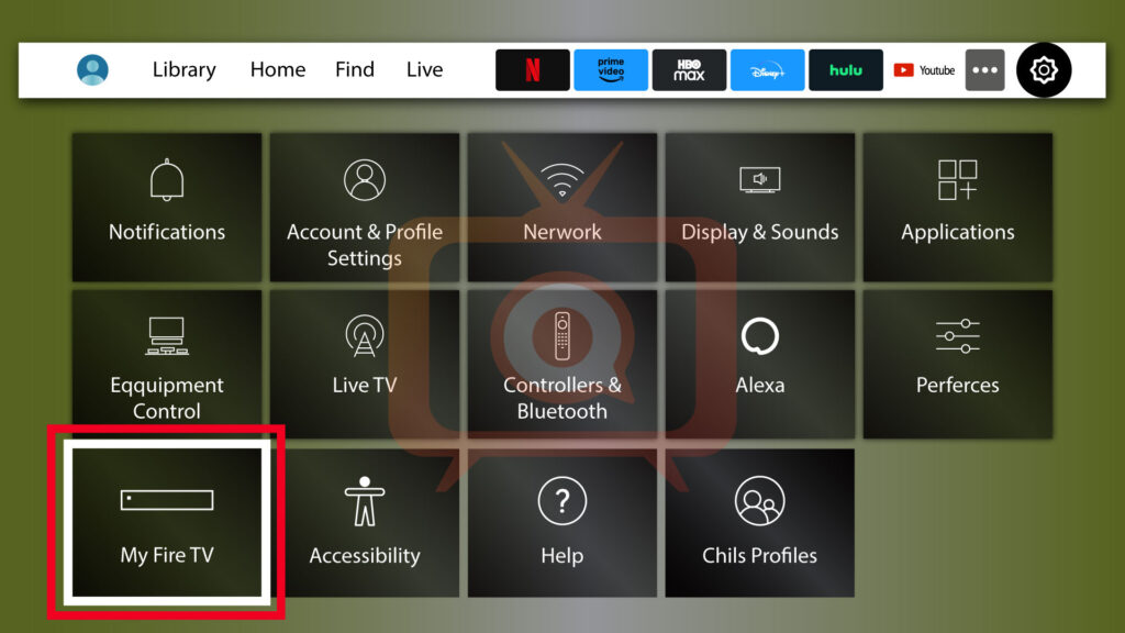 My Fire TV option on Firestick