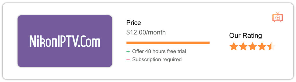 Nikon IPTV Price and Rating