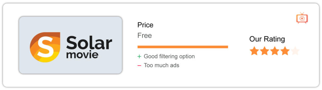 Solar Movies Price and Rating