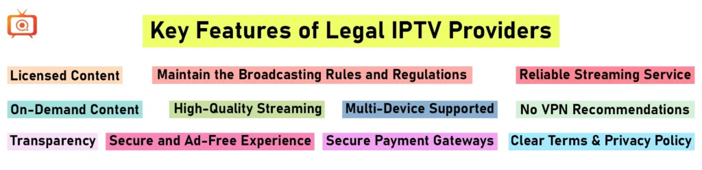 Key Features of Legal IPTV Providers